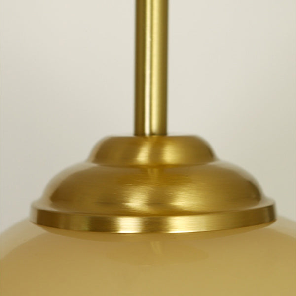 Traditional French Brass Resin Bell Orchid 1-Light Semi-Flush Mount Ceiling Light For Hallway