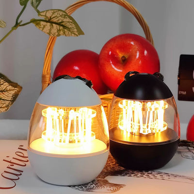 Contemporary Retro Rechargeable Aluminum Acrylic Egg Hanging LED Table Lamp Small Night Light For Bedroom