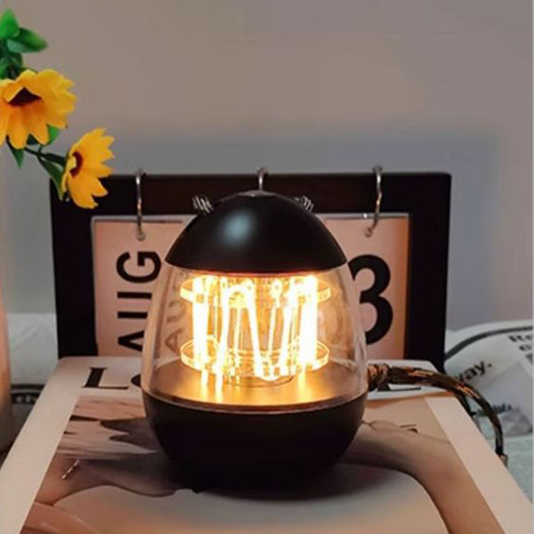 Contemporary Retro Rechargeable Aluminum Acrylic Egg Hanging LED Table Lamp Small Night Light For Bedroom