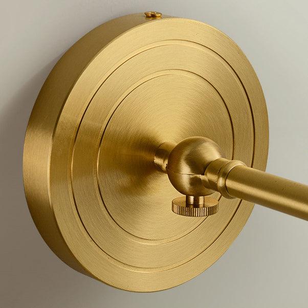 Applique murale moderne à deux lumières en cuivre réglable de style milieu du siècle pour salle de bain 