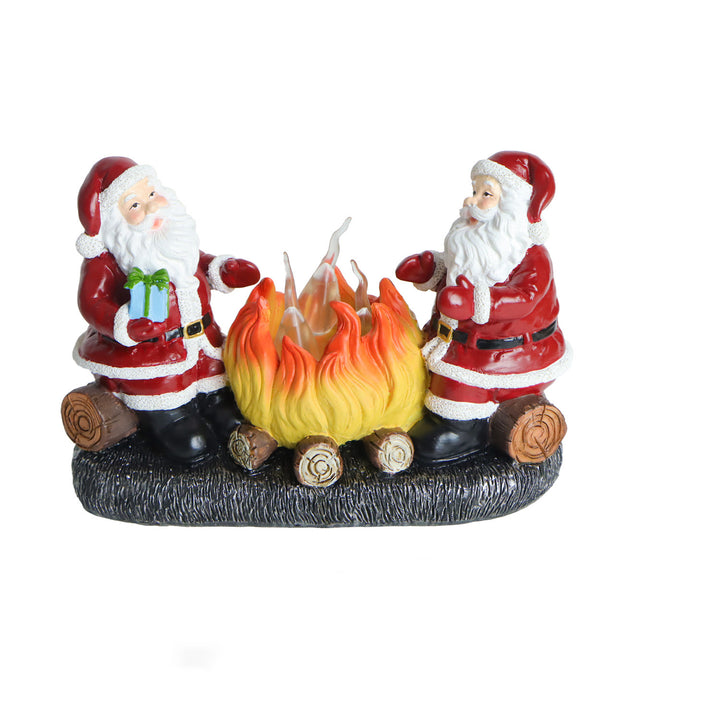 Moderne Art Deco Batterie Harz Kunststoff Flammenkerze Weihnachtsmann Weihnachtsdekoration LED Kleines Nachtlicht für Schlafzimmer 
