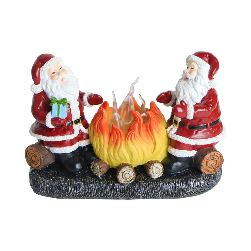 Décoration de Noël Santa Candle Flame en résine plastique Art Déco moderne avec LED pour chambre à coucher 