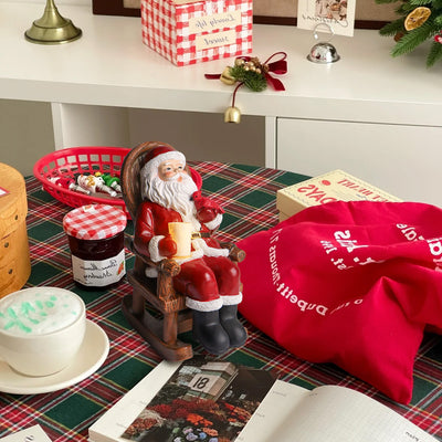 Décoration de Noël du Père Noël avec bougie solaire en résine Art Déco moderne LED petite veilleuse pour chambre 