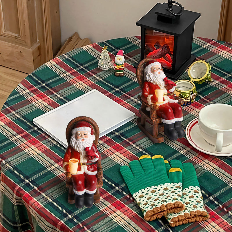 Décoration de Noël du Père Noël avec bougie solaire en résine Art Déco moderne LED petite veilleuse pour chambre 