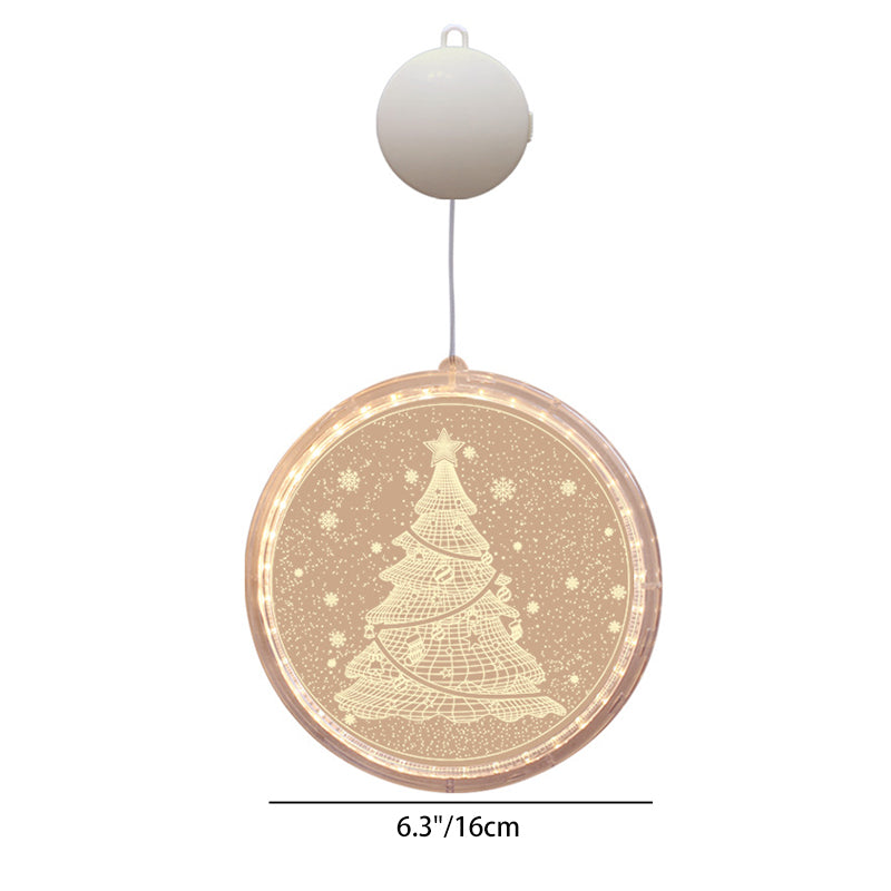 Moderne Art Deco Batterie PS Runde Santa Weihnachtsbaum Glocke Hirsch Saug-LED-Wandleuchte Dekorationslicht für Esszimmer 