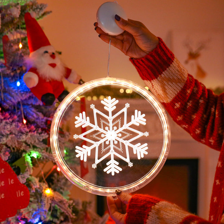 Moderne Art Deco Batterie PS Runde Santa Weihnachtsbaum Glocke Hirsch Saug-LED-Wandleuchte Dekorationslicht für Esszimmer 
