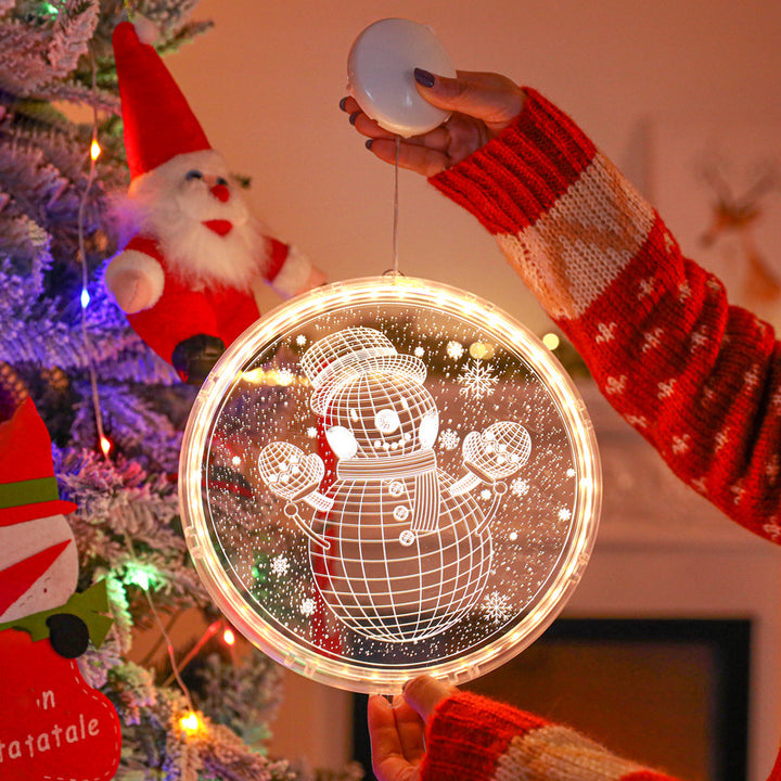 Moderne Art Deco Batterie PS Runde Santa Weihnachtsbaum Glocke Hirsch Saug-LED-Wandleuchte Dekorationslicht für Esszimmer 