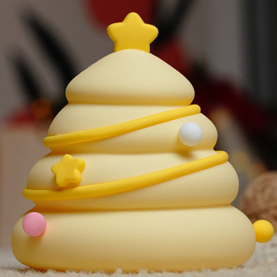 Zeitgenössische kreative wiederaufladbare Silica-ABS-Weihnachtsbaum-LED-Tischlampe Nachtlicht für das Schlafzimmer 