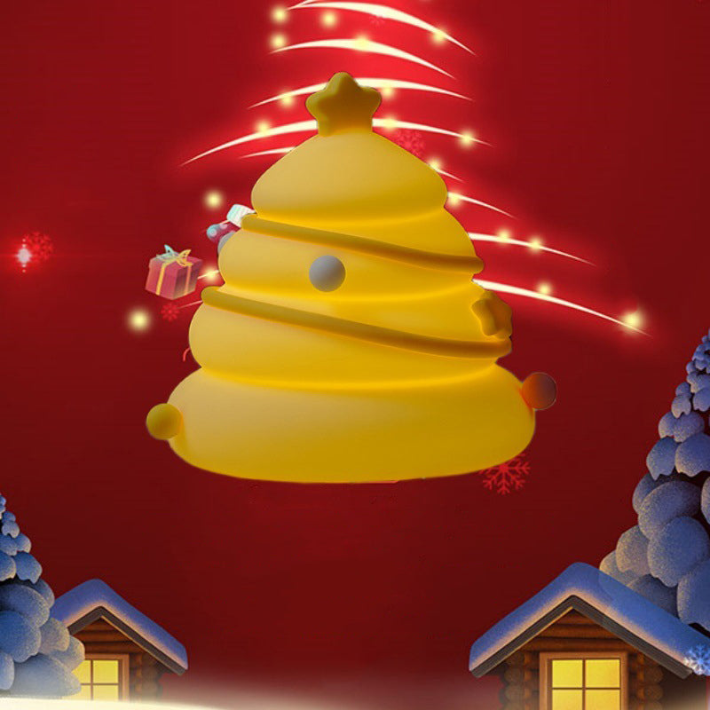 Zeitgenössische kreative wiederaufladbare Silica-ABS-Weihnachtsbaum-LED-Tischlampe Nachtlicht für das Schlafzimmer 