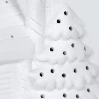 Contemporary Nordic Battery Ceramic Pointed House Christmas Tree LED Table Lamp Night Light For Bedroom