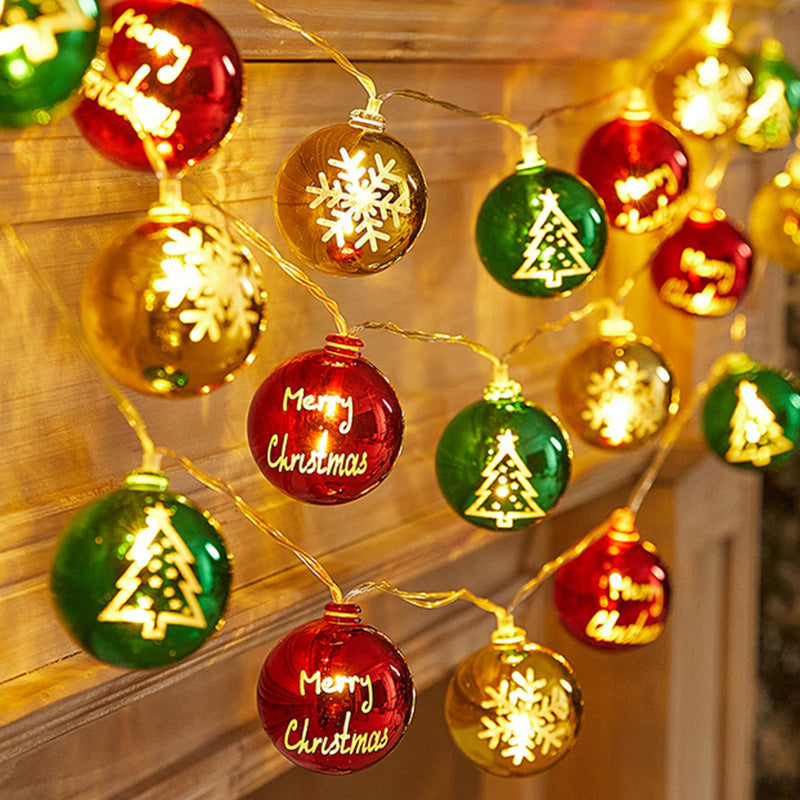 Modern Art Deco Battery USB Plastic Star Ball Christmas Tree Decoration LED String Light For Bedroom