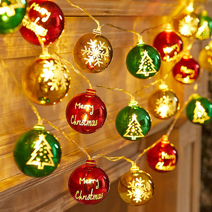 Modern Art Deco Battery USB Plastic Star Ball Christmas Tree Decoration LED String Light For Bedroom