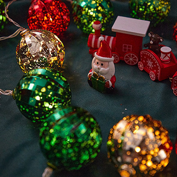 Modern Art Deco Battery USB Plastic Star Ball Christmas Tree Decoration LED String Light For Bedroom