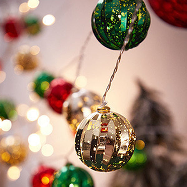 Modern Art Deco Battery USB Plastic Star Ball Christmas Tree Decoration LED String Light For Bedroom