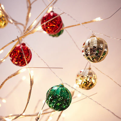 Lumière LED à guirlande pour chambre à coucher avec décoration de sapin de Noël en forme d'étoile en plastique USB à batterie Art Déco moderne 