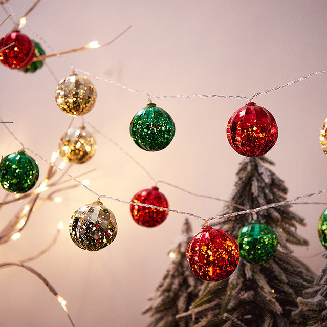Modern Art Deco Battery USB Plastic Star Ball Christmas Tree Decoration LED String Light For Bedroom