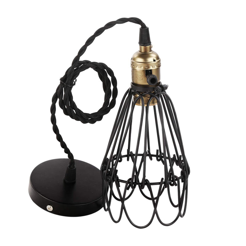 Suspension Luminaire à 1 Lumière en Forme de Cage en Fer Industrielle Contemporaine pour Salle à Manger 