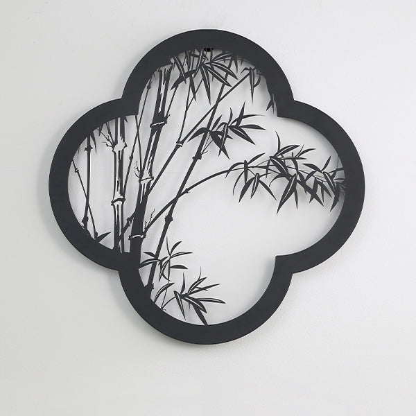 Traditionelle chinesische Solar-Wasserdichte Bambusblatt-Eisen-Acryl-LED-Wandlampe für den Außenbereich 