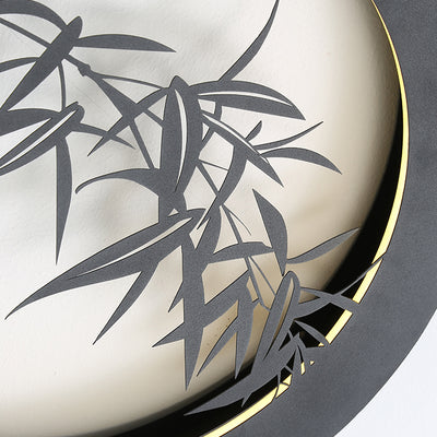 Traditionelle chinesische Solar-Wasserdichte Bambusblatt-Eisen-Acryl-LED-Wandlampe für den Außenbereich 
