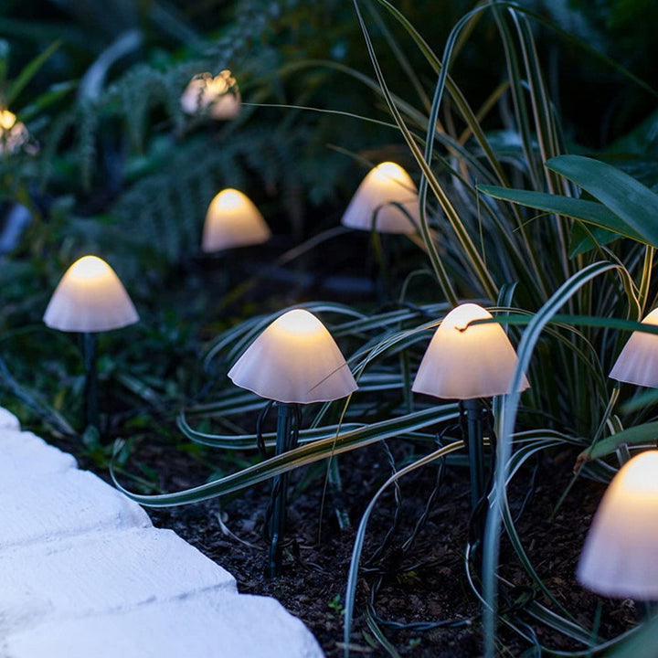 Contemporary Creative Solar Battery Waterproof PVC Mushroom LED Outdoor Light Landscape Lighting For Garden