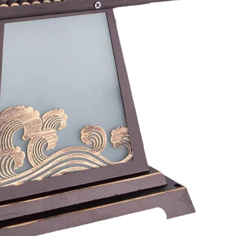 Éclairage extérieur LED de paysage pour jardin en verre étanche solaire traditionnel chinois en alliage d&