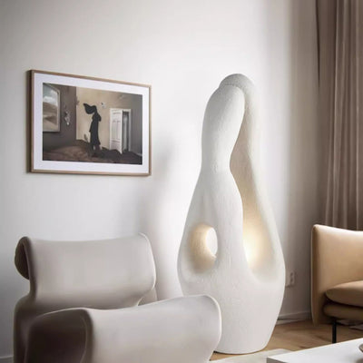 Zeitgenössische kreative Polystyrol unregelmäßige Statue 1-Licht Stehlampe für das Wohnzimmer 