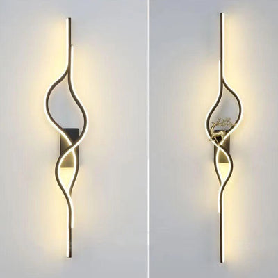 Zeitgenössische nordische Aluminium-Zink-Legierung Eisen-Silica-Streifen Hirschgitter LED-Wandleuchte für das Wohnzimmer 