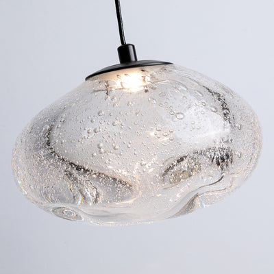Modern Simplicity Glazed Glass Hardware Round Air Bubble LED Pendant Light For Bedside