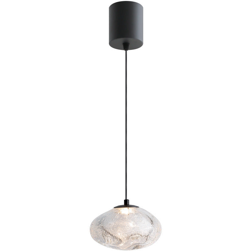 Modern Simplicity Glazed Glass Hardware Round Air Bubble LED Pendant Light For Bedside