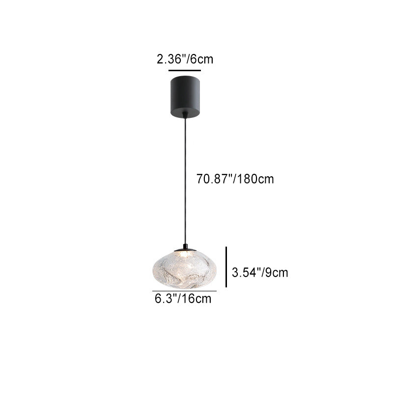 Modern Simplicity Glazed Glass Hardware Round Air Bubble LED Pendant Light For Bedside
