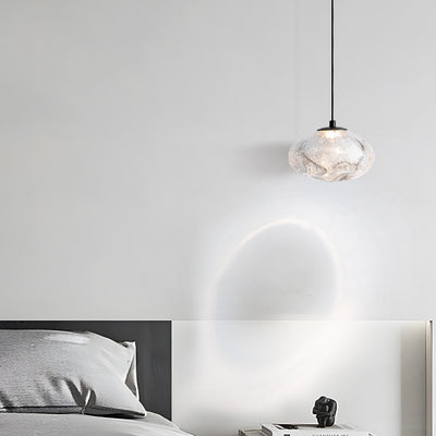 Modern Simplicity Glazed Glass Hardware Round Air Bubble LED Pendant Light For Bedside