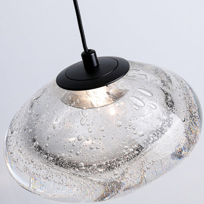 Modern Simplicity Glazed Glass Hardware Round Air Bubble LED Pendant Light For Bedside