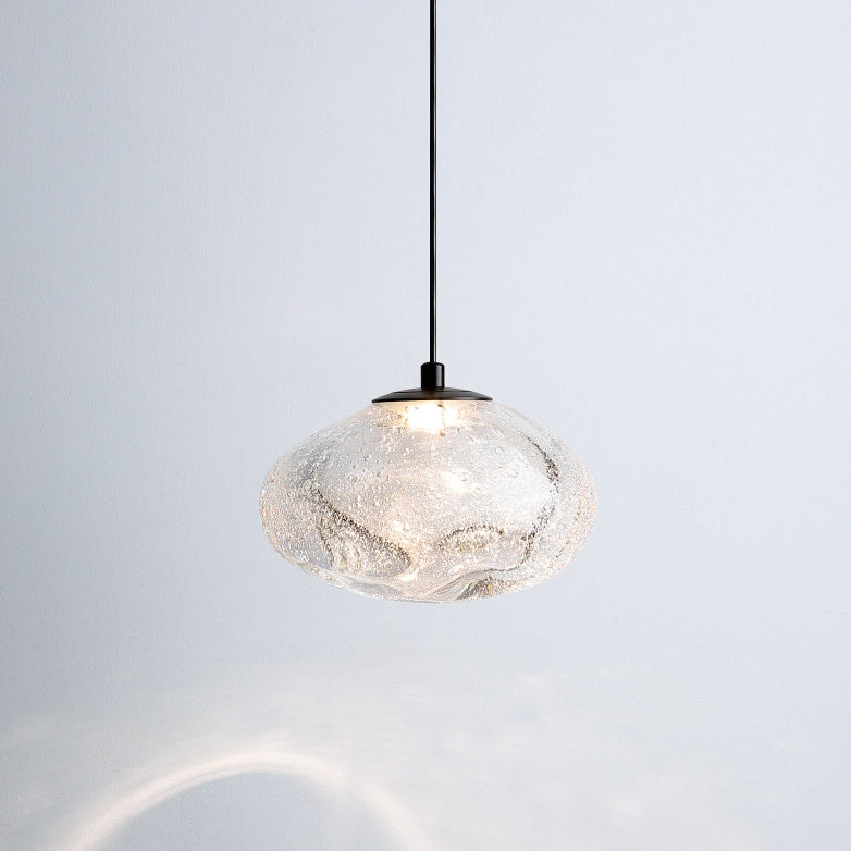 Modern Simplicity Glazed Glass Hardware Round Air Bubble LED Pendant Light For Bedside