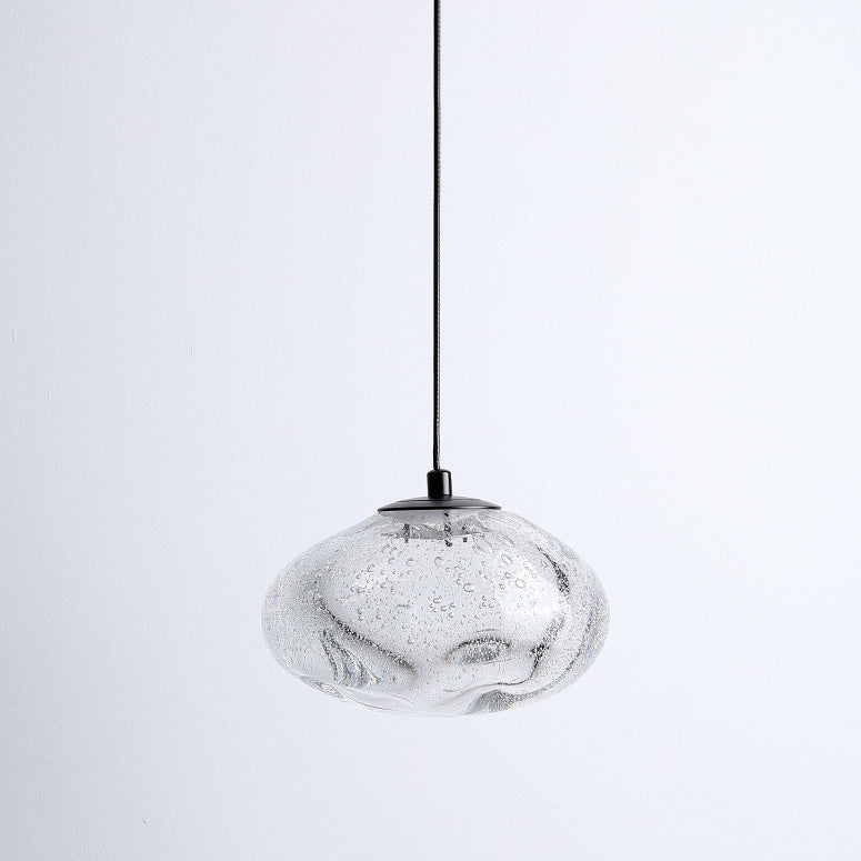 Modern Simplicity Glazed Glass Hardware Round Air Bubble LED Pendant Light For Bedside