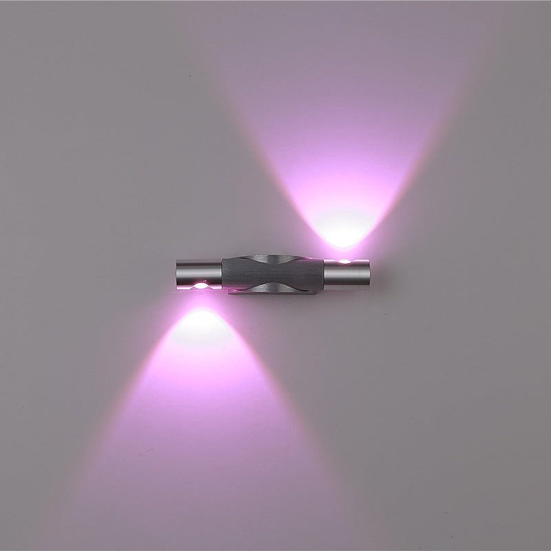 Applique murale LED orientable en aluminium acrylique brossé industriel contemporain pour couloir 