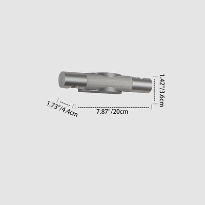 Applique murale LED orientable en aluminium acrylique brossé industriel contemporain pour couloir 