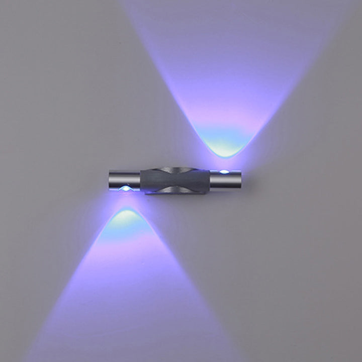 Contemporary Industrial Aluminum Acrylic Strip Brushed Turnable LED Wall Sconce Lamp For Hallway