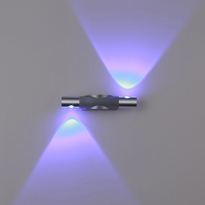 Applique murale LED orientable en aluminium acrylique brossé industriel contemporain pour couloir 