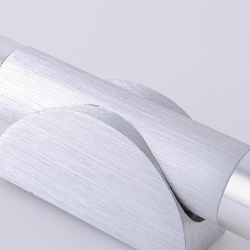 Applique murale LED orientable en aluminium acrylique brossé industriel contemporain pour couloir 