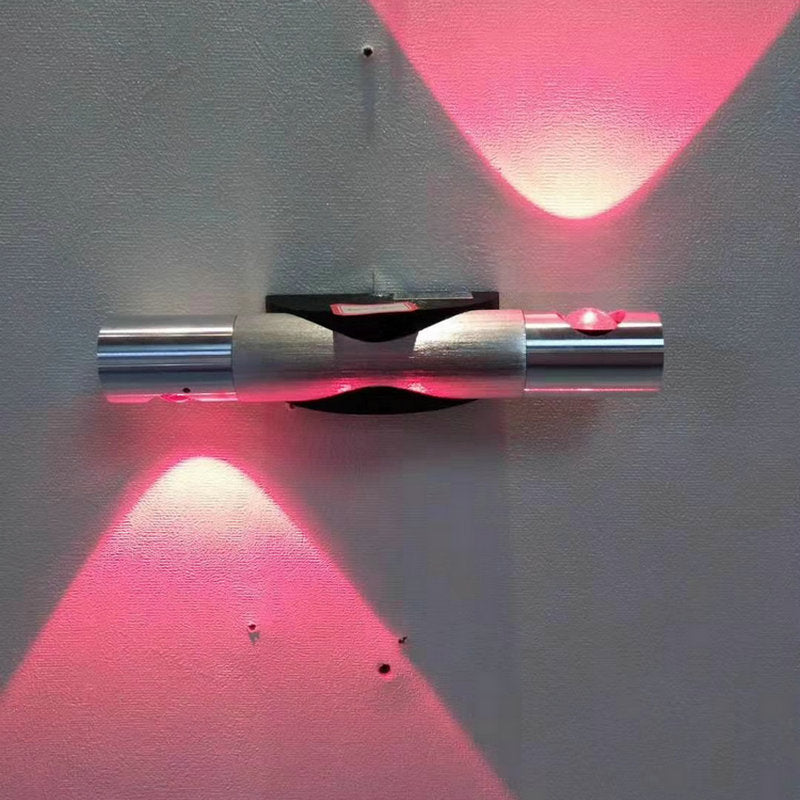 Applique murale LED orientable en aluminium acrylique brossé industriel contemporain pour couloir 