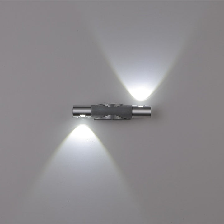 Contemporary Industrial Aluminum Acrylic Strip Brushed Turnable LED Wall Sconce Lamp For Hallway