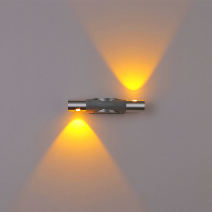 Contemporary Industrial Aluminum Acrylic Strip Brushed Turnable LED Wall Sconce Lamp For Hallway