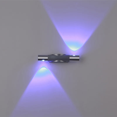 Applique murale LED orientable en aluminium acrylique brossé industriel contemporain pour couloir 