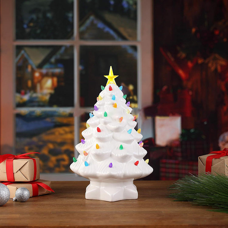Moderne Art-Deco-Harz-Weihnachtsbaum-Steckerdekoration LED-Wandleuchte für Schlafzimmer 