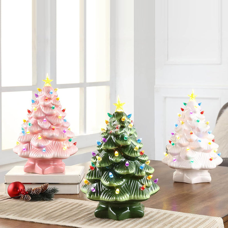Moderne Art-Deco-Harz-Weihnachtsbaum-Steckerdekoration LED-Wandleuchte für Schlafzimmer 
