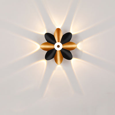 Aplique de pared LED de flor de acrílico de aluminio impermeable contemporáneo escandinavo para patio exterior 