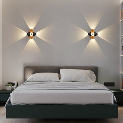 Aplique de pared LED de flor de acrílico de aluminio impermeable contemporáneo escandinavo para patio exterior 
