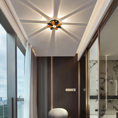 Aplique de pared LED de flor de acrílico de aluminio impermeable contemporáneo escandinavo para patio exterior 