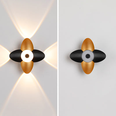 Aplique de pared LED de flor de acrílico de aluminio impermeable contemporáneo escandinavo para patio exterior 