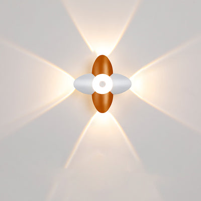 Aplique de pared LED de flor de acrílico de aluminio impermeable contemporáneo escandinavo para patio exterior 
